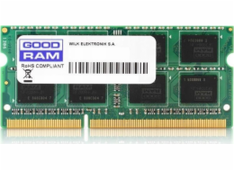 Paměť pro notebook GoodRam SODIMM, DDR3, 8 GB, 1333 MHz, CL9 (GR1333S364L9 / 8G)