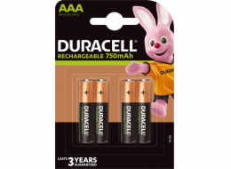 Duracell dobíjecí AAA / R03 750mAh 4ks.