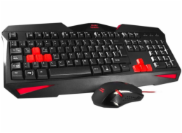 Mars Gaming MCP1 keyboard Mouse included Black  Red