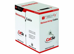 Instalační kabel Techly Cat5e, UTP 4x2, pevný, CCA, 305 m, šedý (303591)