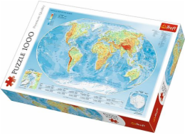 Trefl Puzzle 1000el - Fyzická mapa světa (10463)