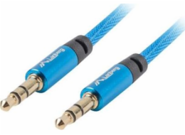 Lanberg Jack 3,5mm - Jack 3,5mm 1m kabel modrý (CA-MJMJ-10CU-0010-BL)