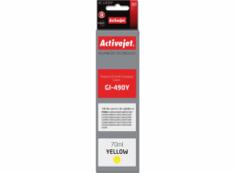 Activejet AC-G490Y ink for Canon printer; Canon GI-490Y replacement; Supreme; 70 ml; yellow