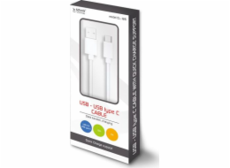 Kabel USB - USB typ C 5A 1m CL-126 White