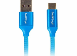 Lanberg Premium Quck Charge 3.0 USB kabel, USB-C (M) -&gt; A (M) 0,5 m modrý