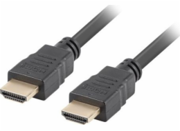 LANBERG High Speed HDMI 1.4 + Ethernet kabel, 4K@30Hz, CCS, M/M, délka 1m, černý, zlacené konektory