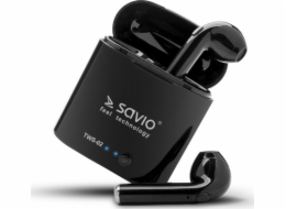 SAVIO TWS-02 Bezdrátová sluchátka Bluetooth, černá