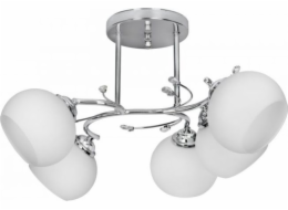 Classic chandelier pendant ceiling lamp Activejet IRMA nickel 5xE27 for living room