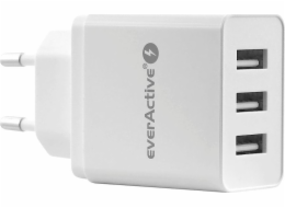 EverActive nabíječka 3 x USB 3,4A nabíječka (SC-300)