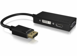 RaidSonic DisplayPort AV adaptér - HDMI - D-Sub (VGA) - DVI-I černý (IB-AC1031)