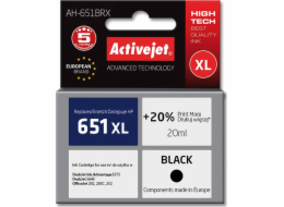 Activejet AH-651BRX ink (replacement for HP 651 C2P10AE; Premium; 20 ml; black)