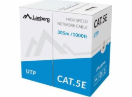 Lanberg kabel UTP Cat.5E CCA kabel 305m modrý drát LCU5-10CC-0305-B-LCU5-10CC-0305-B