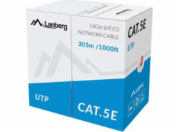 Lanberg UTP CAT.5E WIRE CCA 305M  kabel červený