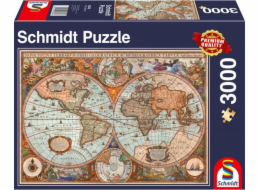 Puzzle 3000 dílků Starověká mapa světa