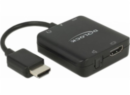 DeLOCK Adapter HDMI Stecker > HDMI + TOSLINK S/PDIF + 3,5mm Klinkenbuchse