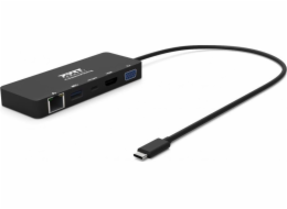 PORT CONNECT Dokovací stanice 5v1 ,LAN, HDMI, VGA, USB-C PD 3.0 85W, USB-A