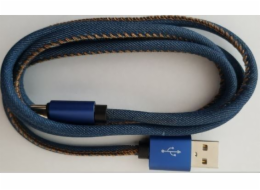 Gembird USB kabel Micro USB kabel prémiové džíny 1 m-CC-USB2J-AMmBM-1M-BL