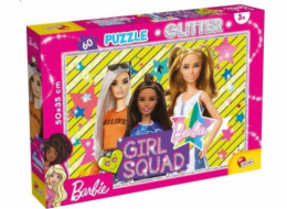 Lisciani Puzzle 60 dílků Barbie se třpytkami - Dívčí četa!