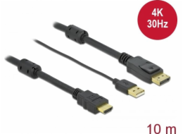 Kabel HDMI(M)-Displayport (M)4K 10M USB A(M) 85968