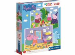 Puzzle Clementoni 2x20 ks. Prasátko Peppa (24778)