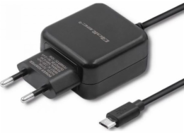 Nabíječka Qoltec 5V | 2,4A | 12W | Micro USB | Černá