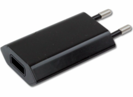 Mains Charger 100-240V - USB 5V 1A Slim Black