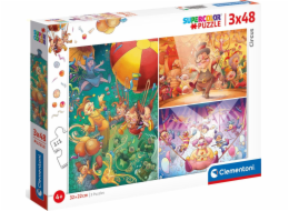 Clementoni Puzzle 3x48 Super Color Te Circus