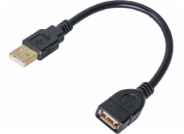 Akyga kabel USB A-A 15cm /černá  