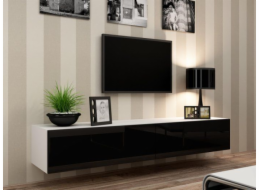 Cama TV Stand VIGO  180  30/180/40 white/black gloss