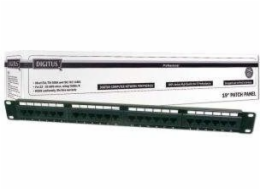 Digitus 19" 24 porty, kat.5e, U/UTP, 1U Patch panel