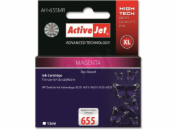 Activejet AH-655MR ink for HP printer; HP 655 CZ111AE replacement; Premium; 12 ml; magenta