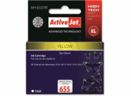 Activejet AH-655YR ink for HP printer; HP 655 CZ112AE replacement; Premium; 12 ml; yellow