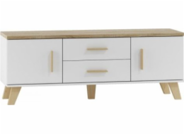 Cama RTV stand LOTTA 140cm white + sonoma oak