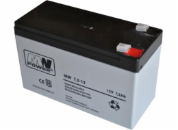 MPL MW POWER MWS 7.2-12 UPS battery Lead-acid accumulator VRLA AGM Maintenance-free 12 V 7 2 Ah Black  Grey