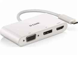 USB Adapter, USB-C Stecker > VGA + HDMI + DisplayPort Buchse