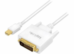 LogiLink DisplayPort Mini – kabel DVI-D 3m bílý (CV0138)