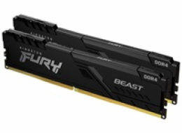 KINGSTON DIMM DDR4 32GB (Kit of 2) 2666MT/s CL16 FURY Beast Černá