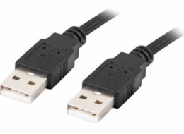 Lanberg CA-USBA-20CU-0018-BK USB kabel 1.8m 2.0 USB A Černá