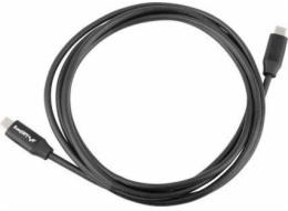 Lanberg CA-CMCM-40CU-0018-BK USB-C M / M 2.0, 1,8m LANBERG USB-C M / M 2.0 kabel 1,8m, černý, rychlé nabíjení 4.0