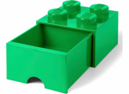 Pokoj Copenhagen LEGO Brick Drawer 4 zelená, úložný box