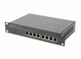 DIGITUS DN-80117 DIGITUS 10 palcový 8 portový gigabitový ethernetový přepínač, L2 + mnagement