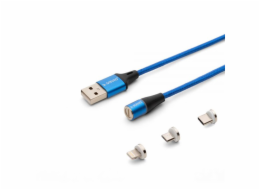 SAVIO CL -154 Magnetický KABEL - USB typu C, Micro a Lightning 1m