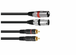 Kabel XC2-60 2x RCA - 2x XLR samec, 6 m