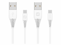 Swissten Datový Kabel Usb / Usb-C Bílý 1,5 M (9Mm)