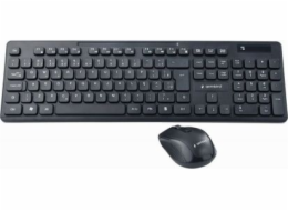 Gembird KBS-WCH-03 klávesnice Obsahuje myš Univerzální Bezdrátové RF + USB QWERTY Anglický Černá