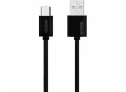 USB CABLE MICRO 3A BLACK SOMOSTEL 3100mAh QUICK CHARGER 1.2M POWERLINE SMS-BP02