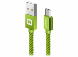 Swissten Datový Kabel Textile Usb / Usb-C 2,0 M Zelený