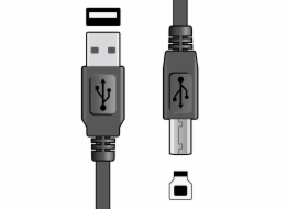 AV:link USB 2.0 typ A zástrčka k typu B zástrčka kabelu 1,5m