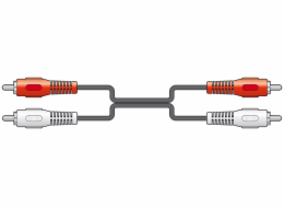 AV:link kabel 2x RCA samec - 2x RCA samec, 3m