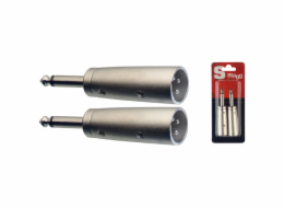 Stagg AC-XMPMH, redukce, Jack 6,3 mm zástrčka mono - XLR zástrčka